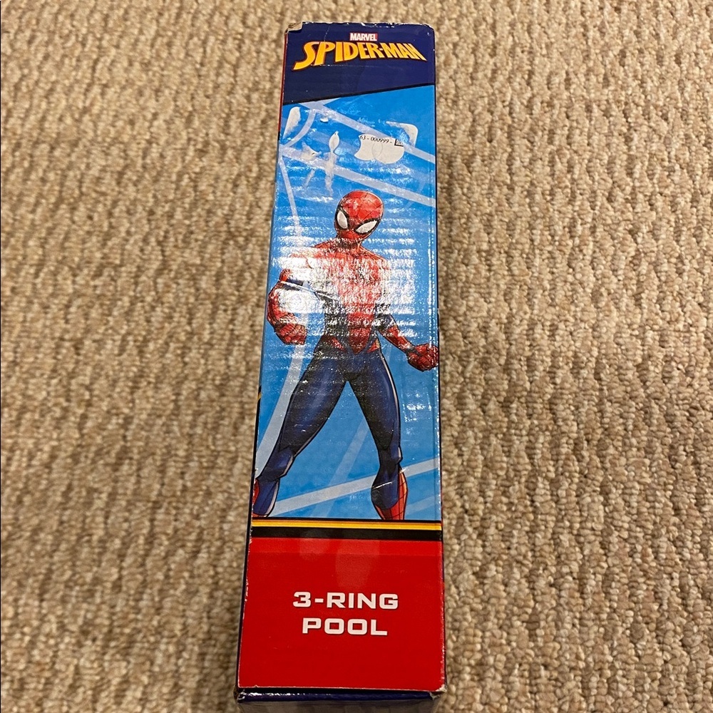Marvel Spider-man 3 ring kids inflatable pool ages 2+ 48 inches x 12 inches NWT - Picture 4 of 6